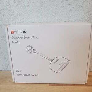 Teckin SS36 Outdoor Smart Plug IP44 Waterproof Dual Outlet WiFi Black New